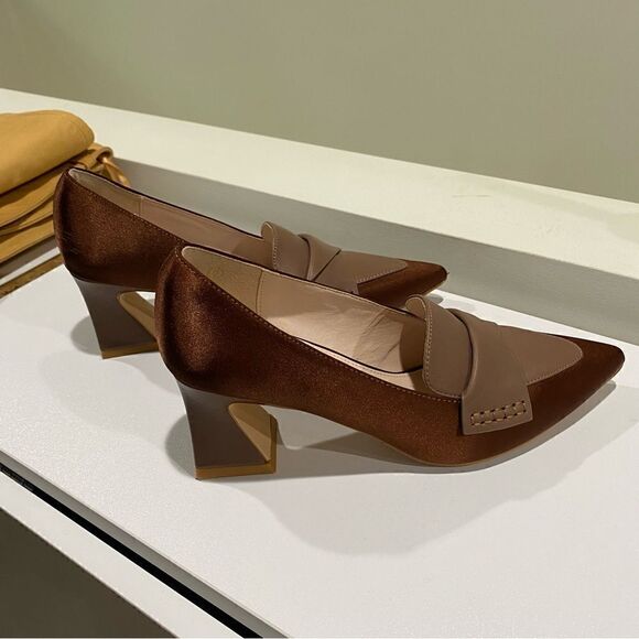 Women's Chunky Block Low Heels Pumps Work Office Dress Shoes Size 6 - Picture 9 of 9